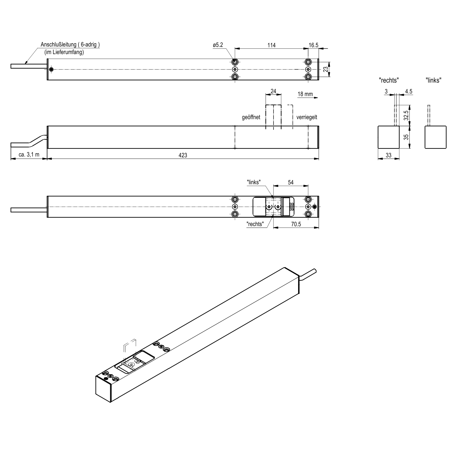 Riegelantrieb KLMX