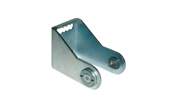 Klemmrahmenkonsole K28/B1 aus galvanisch verzinktem Stahl mit großer Auflagefläche zur Montage am Fensterrahmen. Geeignet für Linearantriebe der Serie M2. 