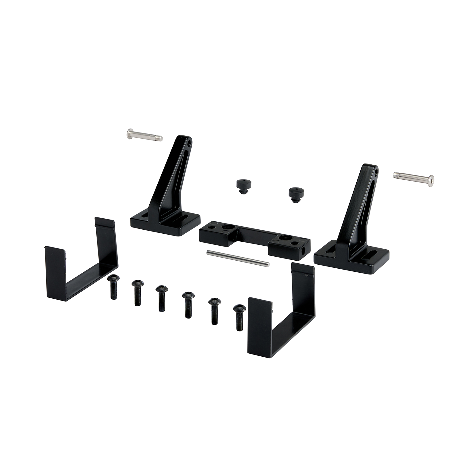 Konsolenset KCDM BF/OO zur Rahmenmontage an auswärts öffnenden Kipp-, Klapp- oder Drehfenstern sowie für Dachfenster, Farbe Schwarz (RAL 9005)