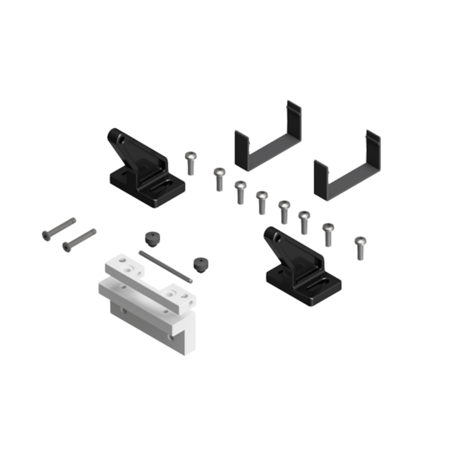 Konsolenset KCDM BF/OOR/10/SW zur Dachfenstermontage Schüco für alle KCDM-Kettenantriebe. Enthält Flügelbock Unterfütterung KCDM BF/IO mit Blende, zwei Konsolen KCDM BF/IO